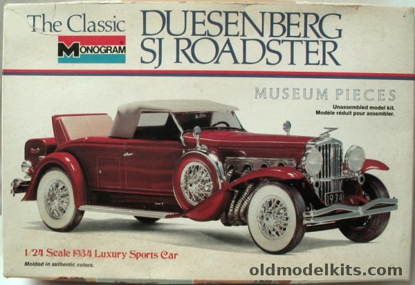 Monogram 1/24 1932 Duesenberg SJ Convertible Rollston Body, 2302 plastic model kit